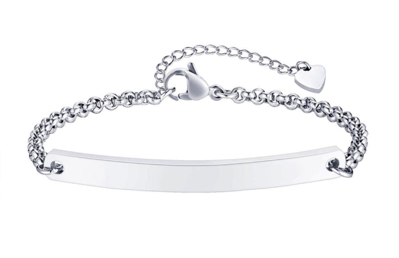 Braccialetto Personalizzabile con Incisione in Acciaio Inossidabile - Nome Data Messaggio