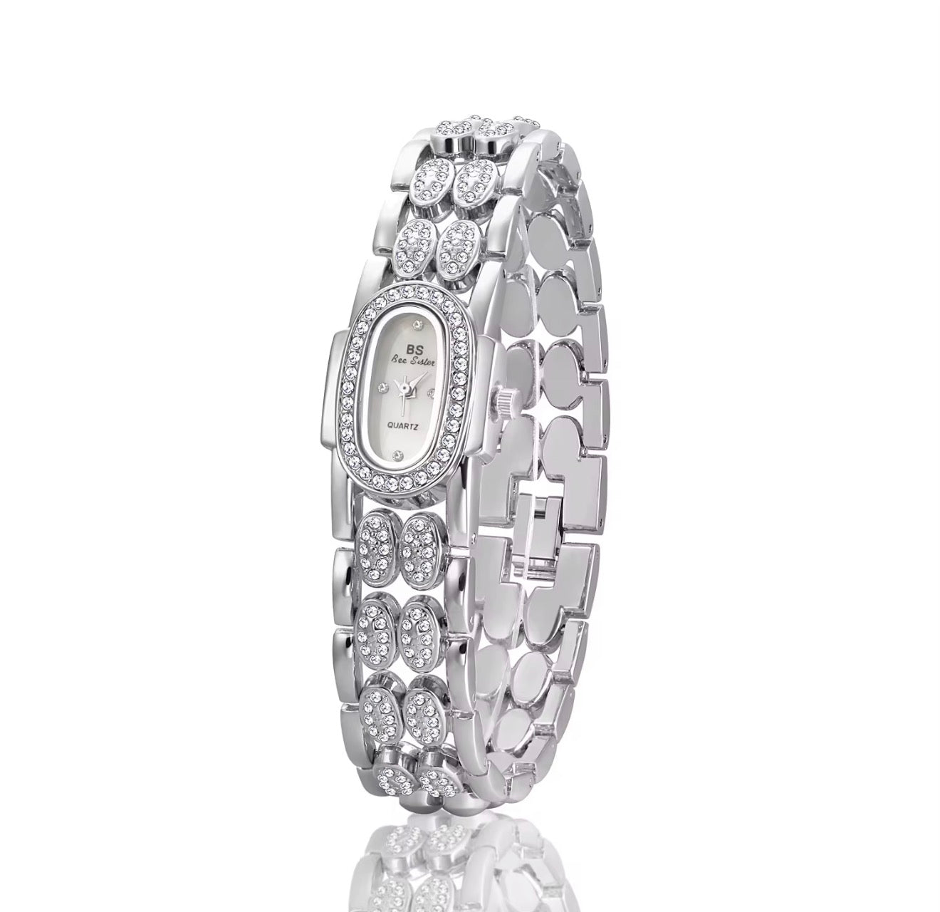 Orologio al Quarzo con Zirconi in Acciaio Silver | Golden Ondine