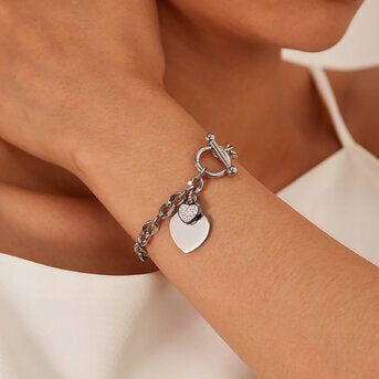 BRACELET « COEUR », ACIER INOXYDABLE