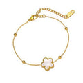 Bracciale Fiore in Acciaio Placcato Oro 18K