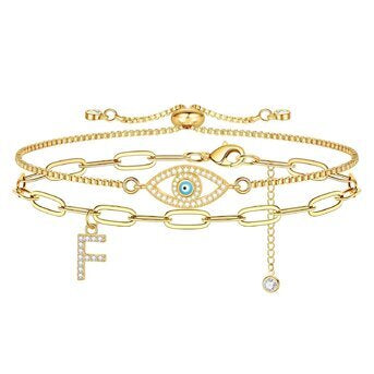 Bracciale Malocchio in Acciaio Placcato Oro 18K