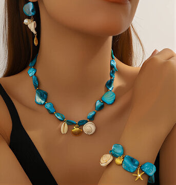 Collana Conchiglie in Acciaio Placcato Oro 18K