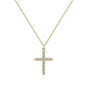 Collana Croce in Acciaio Placcato Oro 18K