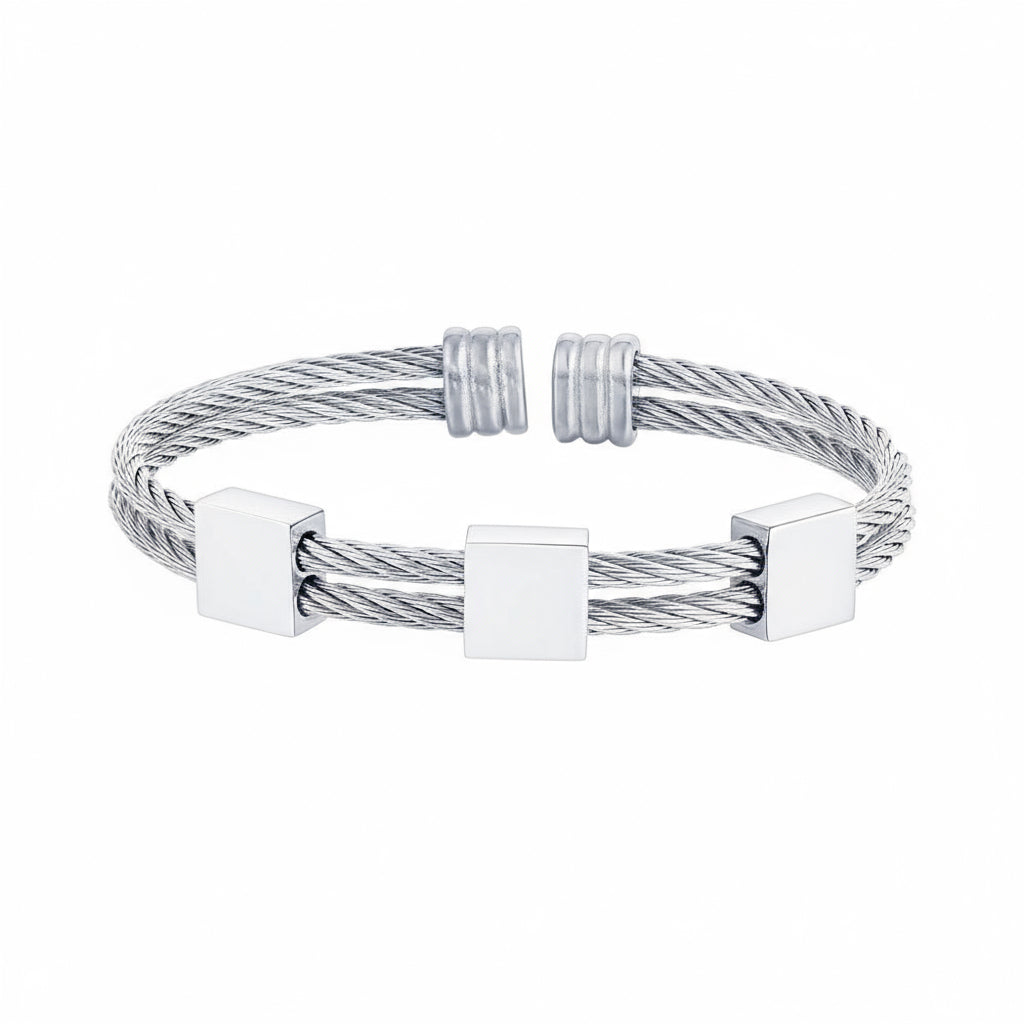 Bracciale Inciso in Acciaio Inossidabile