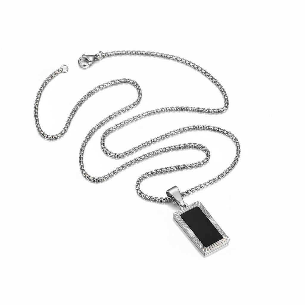 Ciondolo Quadrato in Acciaio Inossidabile