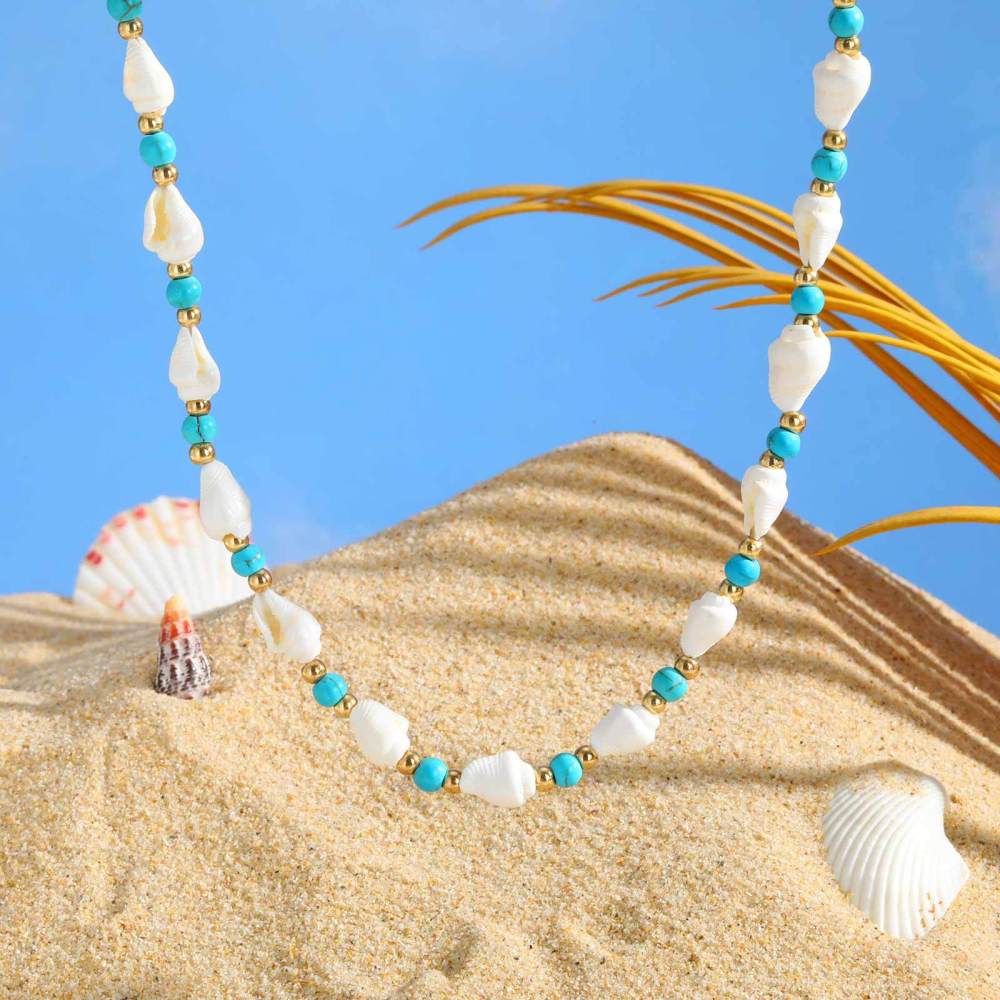 Collana con Perline in Acciaio Inossidabile