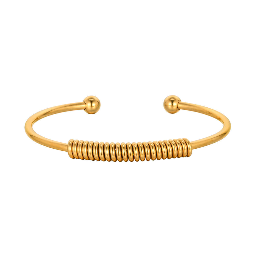 Bracciale Aperto a Molla in Acciaio Inossidabile