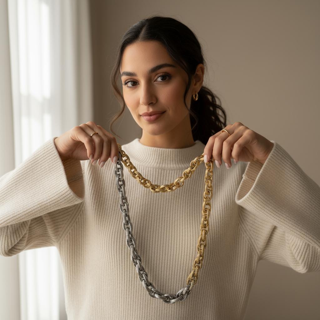 Collana a Catena - Oro e Argento