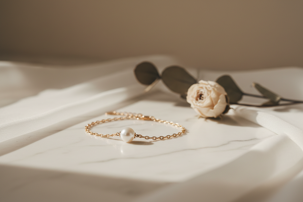 Bracciale con perla stile Vintend