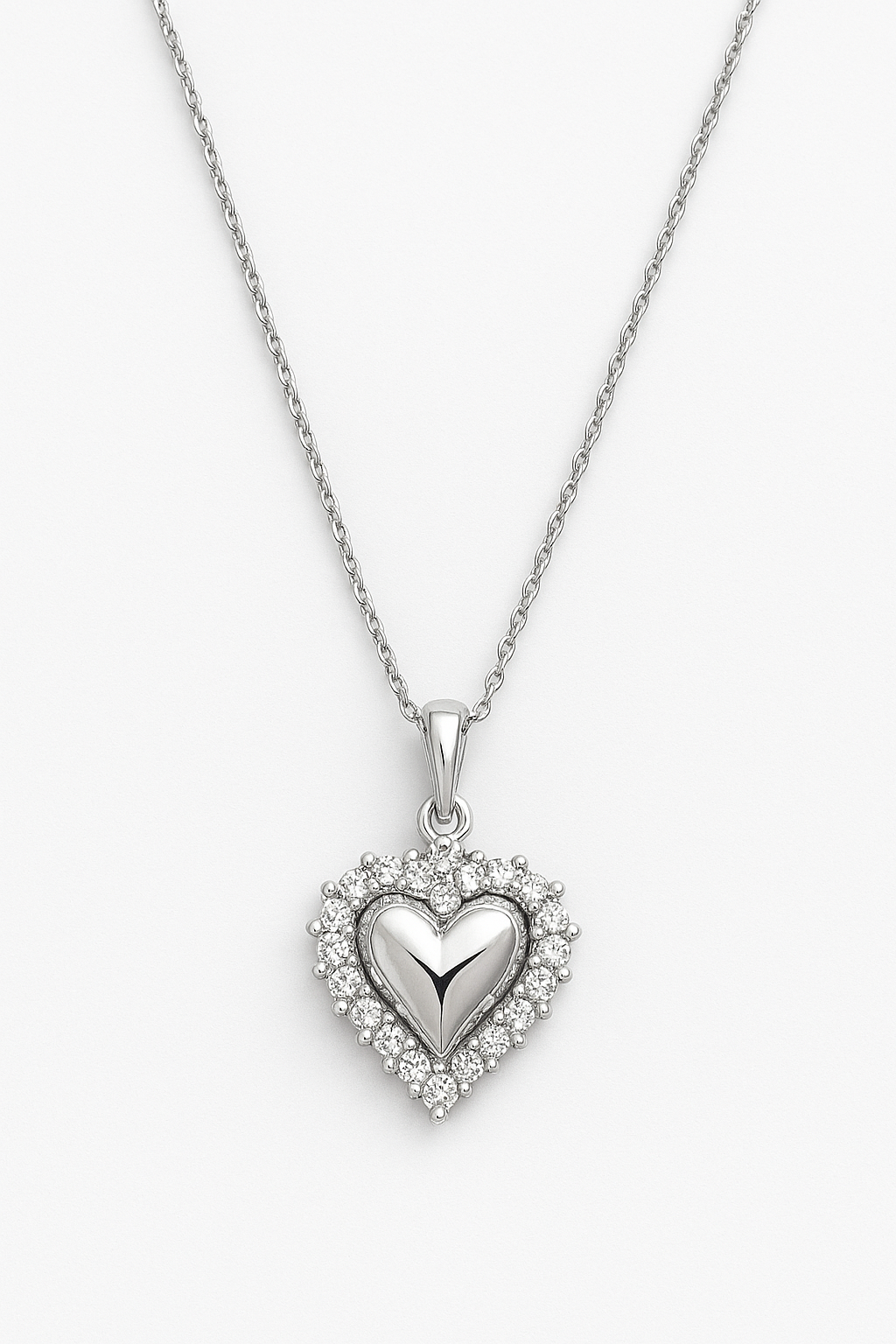 Collana Cuore Dorato con Zirconi in Acciaio Inossidabile - Elegante e Romantica